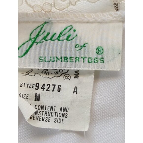 Vintage Julie of Slumbertogs Nightgown Size M Gown Made In USA Union Tag-lp - Picture 4 of 12